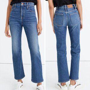 Madewell Jeans Women Size 29 Slim Demi Boot Straight Crop In Sundale Blue Wash